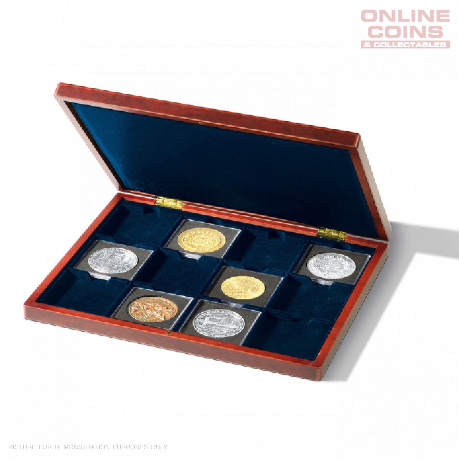 Lighthouse Volterra Timber Coin Presentation Case Volterra UNO For 12 Coins In QUADRUM XL / COIN HOLDERS XL